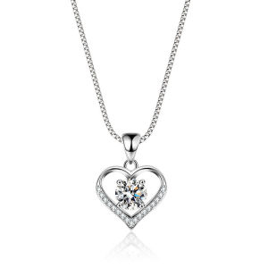 LOVETIA Swan Kalung Diamond Moissanite Gra Ori Perak Asli 925 Temperamen Kalung Liontin Wanita Aesthetic Mewah Sertifikat GRA BTXL026
