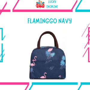 [BIG SALE] [FREE ICE JELLY] Lunch / Cooler Bag Tas Bekal Makanan Flamingo New (free ice jelly)