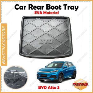 For BYD Atto 3 2022 EVA Copolymer EVA Boot Tray Luggage Cargo Reusable Rear Trunk Tray DIY Dulang But Kereta Waterproof  Durable & Fitting  Custom Fit OEM Thickness 0.8cm