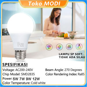 Lampu Bohlam LED Emergency Tipe AC / DC 9W 12W Cahaya Putih Super Terang