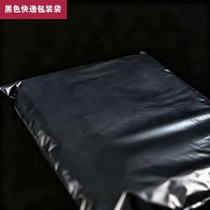 Black thickened eco-friendly waterproof and self-sealing packaging bags for logistics and shipping