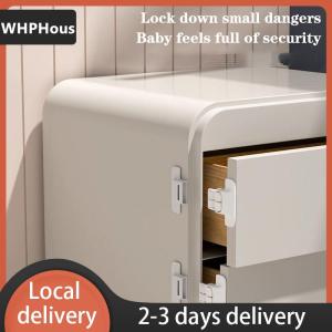 [COD] WHPHous Ship within 24 hours 5pcs Baby Safety Locks Anti-opening Cabinet Open Cabinet Safety Lock Anti-clip Hand Door Lock Fixing Clips Refrigerator Lock