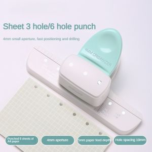 I know 4mm Three-Hole Puncher for loose-leaf Notebooks - Manual Hole Punch for A5 A6 B6 Personal Pocket Mini Sizes - Ideal for Planner and Journaling