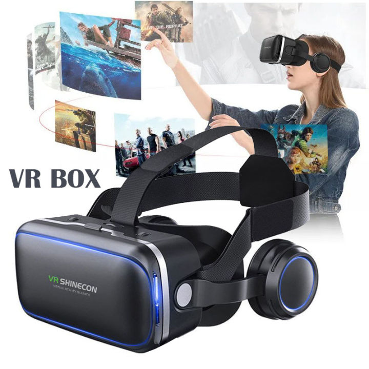 VR Box 3D For Smartphone Inchi dengan Headphone