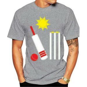 Cricket Bat & Ball Kids T-Shirt Classic Unique Tee Shirt New Fashion Design For Men Women