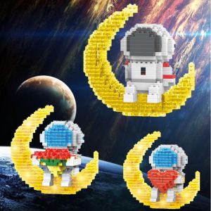 Msia LED Nasa Astronaut Building Block Micro Bricks Particles Lego DIY Kids Education Toys Gifts