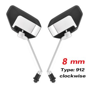 กระจกมองข้างสากลสําหรับกระจกมองหลังรถจักรยานยนต์ป้องกันการระเบิดป้องกันพราว มอเตอร์กระจกมองข้างกระจกเดิมสีดำใส่