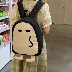 AE Large-capacity personalized trendy and quirky school backpack for elementary students creative and fashionable backpack for middle and high school students and college students casual bag