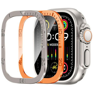SHUNAICHI Tempered Glass For Apple Watch Ultra 2 49mm Screen Protector Anti-Scratch HD Full Film Metal Bumper IWatch Ultra 49mm Accessorie