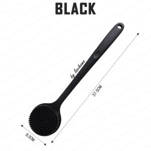 SG Silicone Back Scrubber with Long Handle - Double Sided Body Scrub Gentle Exfoliating Shower Bath Brush for Men Women