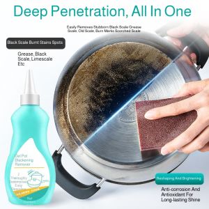 Wash Pot Black Dirt Stainless Steel Cleaner Kitchen Oil Strong Decontamination Gel to Clean the Bottom of the Pot to Remove Rust Stains啫喱重油污黑锅底清洁剂
