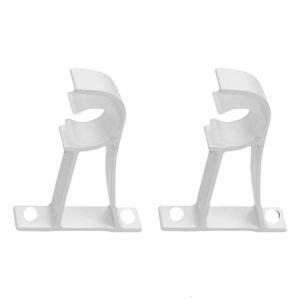 2Pcs Heavy Duty Curtain Rod Brackets Wall and Ceiling Mount Poles Hangers for 25mm Drapery Poles Wall Support Holders