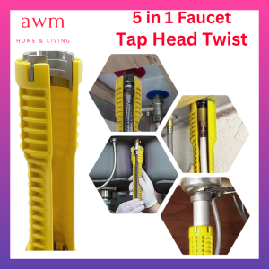 AWM 5in1 Faucet and Sink Installer Installation Multifunctional Wrench tool 6 angle nut wrench Spanner tap head