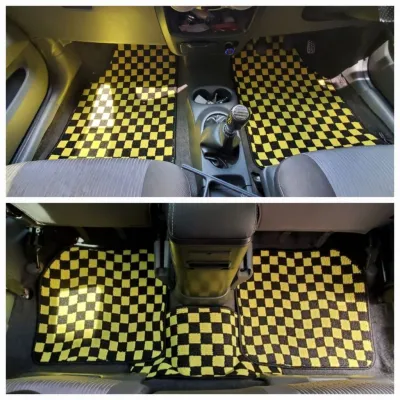 5pcs Car Carpet Universal Floor Mat Coil Mat Carpet Mat Floor Mat Set Universal Checkmate Dadu Dice Set Karpet Lantai Kereta MYVI WIRA VIVA KANCIL SAGA BLM WAJA PERSONA AXIA ALZA