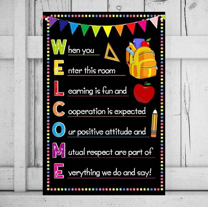 When You Enter This Room Poster Canvas Welcome Class Decor School Wall ...