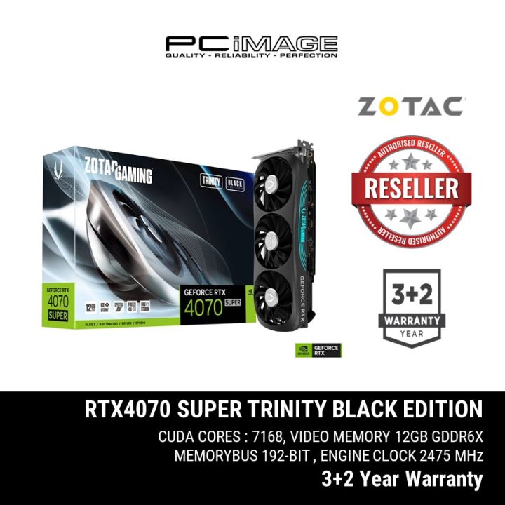 ZOTAC GAMING GEFORCE RTX 4070 SUPER TRINITY 12GB GDDR6X BLACK EDITION