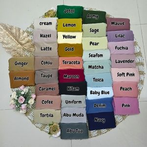 MahkotaHijab – Pastan Lolly Pashmina Jersey Elegan Warna Solid | Hijab Modern Nyaman & Stylish