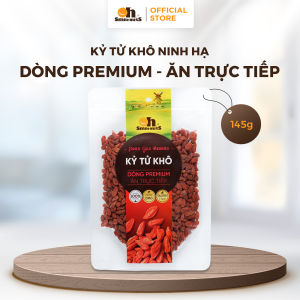 Kỷ Tử Khô (Câu Kỷ Tử) Smilenuts _ Trọng lượng 145g/225g _ Kỷ tử CAO CẤP ngon ngọt quả lớn dòng PREMIUM đặc biệt dùng để ĂN TRỰC TIẾP chứa nhiều chất chống oxy hóa đẹp da giàu Sắt và Vitamin C