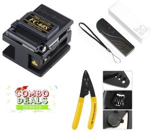 Dao cắt sợi quang FC-60S+Bút soi sợi quang 15km dùng pin sạc Tặng Kìm tuốt quang CFS-3