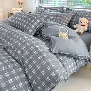 Colorful Plaid Quilt Cover Blue/Pink Duvet Cover Single/Queen/King Comforter Cover