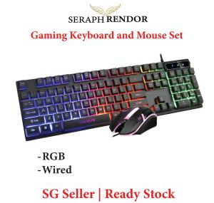 (SERAPH RENDOR) Keyboard and Mouse Combo | English Layout | 104 Keys | RGB Backlit | Wired