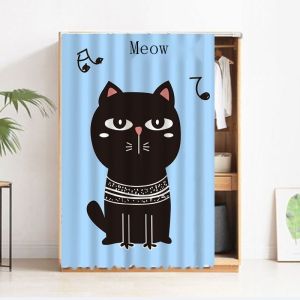 Privacy Cabinet Wardrobe Door Curtain Dust Curtain Shade Shade From Slide Shoe Ark Modesty Cloth Decoration Hanging Bookcase Of Drilling Hole Customizable size