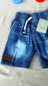 Celana Jeans Pendek Anak Umur 2 - 8 Tahun Denim Blue Black Bahan Tebal