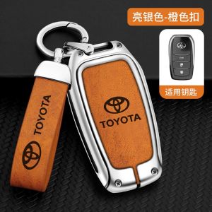 Vỏ Bọc Chìa Khóa Điều Khiển Từ Xa Bằng Da Và Hợp Kim Kẽm Cho Toyota Fortuner Innova Hilux Revo Vigo Alphard Vellfire Corolla Highlander RAV4 Yaris Land Cruiser Prado