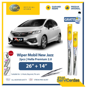 Wiper Mobil HONDA Freed New Jazz 26" + 14"(2pcs) - HELLA Premium 2.0