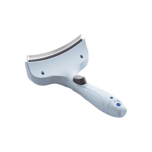 OUTOPEN Curved Design Pet Hair Removal Comb V-tooth Design Ergonomic Handle Dog Undercoat Remover Professional One-Click Self Cleaning Pet Fur Knot Cutter For Dogs