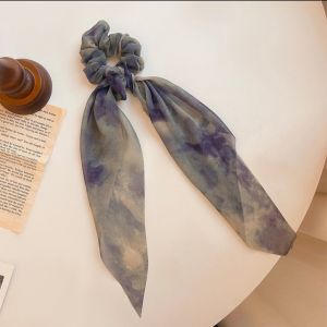 Fashion Floral Single Printed Scrunchie Elastic Hair Band For Women Hair Scarf Bows Rubber Ropes Girls Hair Ties Hair Accessory