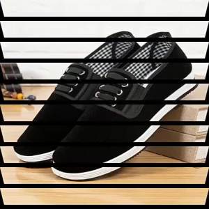 Kasut Kain Beijing Lama Kasut Kain Hitam Satu Kaki Lelaki Kasut Ayah Bersol Lembut Kasut Kasual Pertengahan Umur dan Tua Kasut Lelaki Gerai ㏇A0604