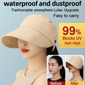 หมวกบักเก็ตสำหรับผู้หญิงพร้อม UPF50+ ป้องกันรังสียูวี หมวกกันแดดกันลมกลางแจ้ง ระบายอากาศได้ดี น้ำหนักเบา