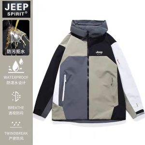 Jeep Spirit 1941 estd 2024 thời trang mùa xuân và mùa thu thể thao ngoài trời Quần áo Mộc mạc chống thấm nước chống gió cho nam và nữ