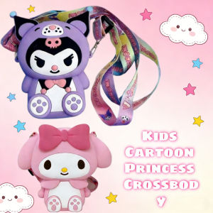 Silicone Sanrio Kuromi Beg Kids Cartoon Princess Crossbody Coin Purse Trendy Accessory