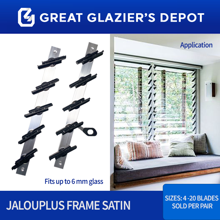 Jalouplus Jalousie Frame 4 Blades 7 Blades For Louver Window 1 Pair