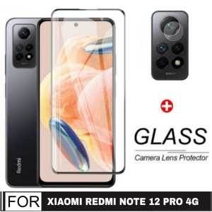 PROMO PAKET 2 INC 1 Tempered Glass XIAOMI REDMI NOTE 12 4G / REDMI NOTE 12 PRO 4G / REDMI NOTE 12 PRO 5G / POCO F5 / POCO X5 5G / POCO C40 / POCO M5 / POCO M5S 2022 Premium Screen Guard Anti Gores Kaca Full Cover