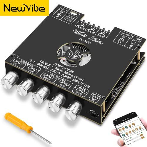 Original ZK-AS21 Bluetooth Power Amplifier Board Stereo HiFi 2.1 ...
