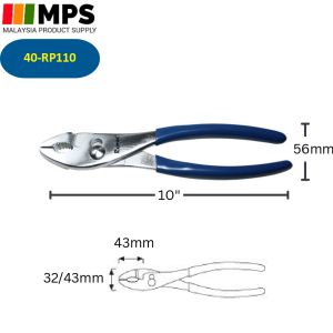 Remax 8 Inch or 10 inch Slip-Joint Pliers Chrome Vanadium Steel Body with Green Handles and Rivet Joint Assembly (LOCAL STOCK)