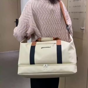 #W4600 Large Capacity Canvas Travel Bag with Shoe Compartment