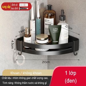 Kệ góc nhà tắm Inox 304 Pihouse chống gỉ sét - lắp đặt dán tường không khoan đục