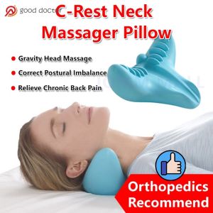 (ON SALE) Neck Shoulder Massager Pillow Cervical Spine Adjustment Stretcher Chiropractic Traction Relieve TMJ Pain