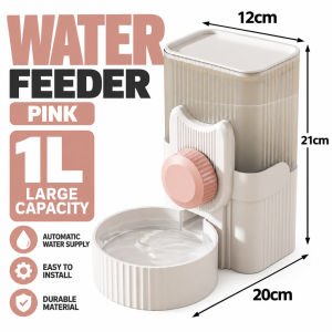 1L Cage Mounted Dog Water Bottle Hanging Automatic Pet Drinking Bowl