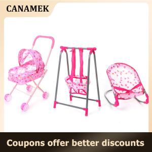 【 CANAMEK 】 Doll House Accessories Rocking Chairs Swing Bed Dining Chair Baby Play House
