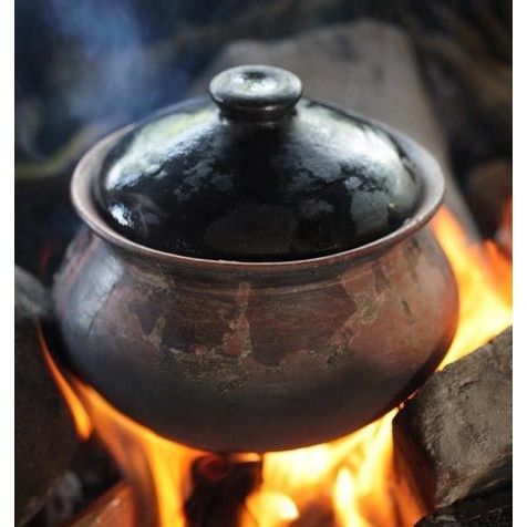 CLAY POT/ Black Filipino palayok with stand 8x8x5inch(LWH) | Lazada PH