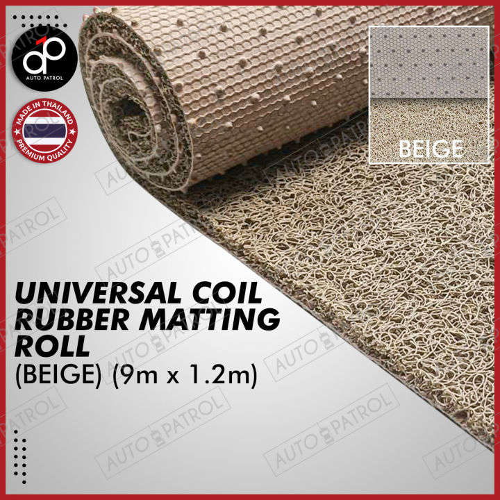 Universal SPAGHETTI COIL Rubber Matting Roll 9meters BEIGE  (13mm) Lazada PH