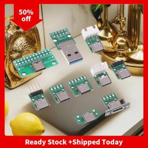 🔥🔥🔥pheebss 5Pcs USB Adapter Board TYPEC16P To 2.54 Pin Terminal Upgrade Version With Holes For Fixation