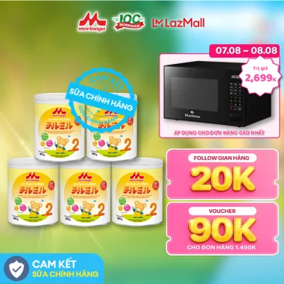 Combo 5 Lon Sữa Morinaga Chilmil số 2 800g bổ sung Ca DHA Fe nhập khẩu chính hãng từ Nhật Bản