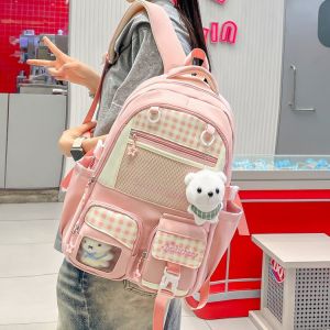 AE Highly stylish backpack for junior high and high school students versatile large-capacity backpack for junior high school students elementary school students and college students