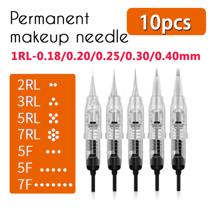 Buy 20PCS Disposable Permanent Makeup Tattoo Needle Safety Membrane  Cartridge Needles for Eyebrow Eyeliner Lip Microblading (1RL-0.3MM) Online  at Low Prices in India - Amazon.in